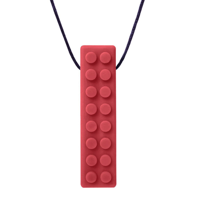 ARK Therapeutics Chew Dark Red - XT Medium Ark's Brick Stick Textured Chew Necklace