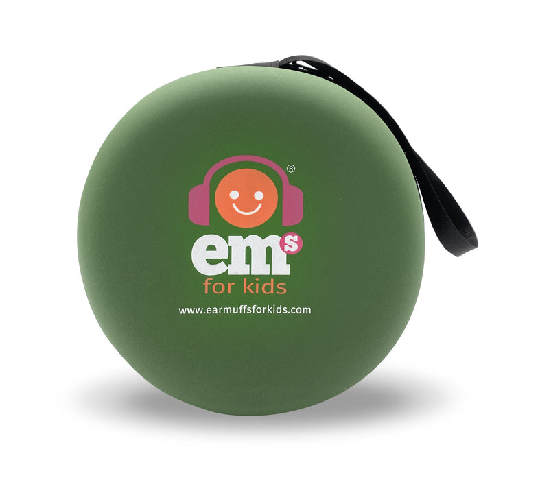 Em's For Kids Earmuffs Green Ems for Kids Hard Case