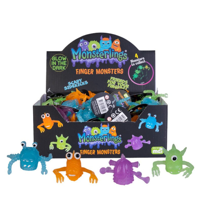 MDI Fidget Monster Fingers Puppets Glow in the Dark