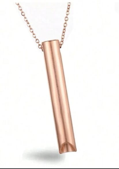 Shein jewellery Rose gold Breathing Tool Necklace