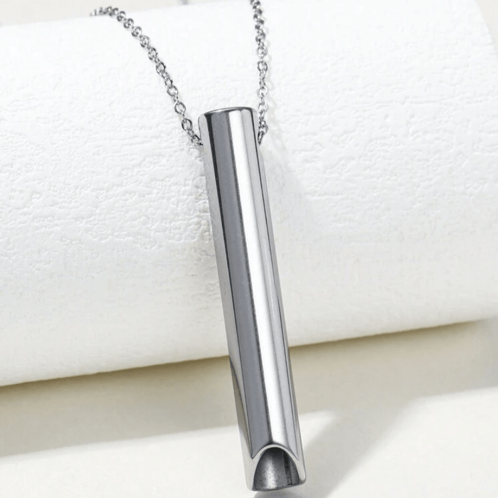 Shein jewellery Silver Breathing Tool Necklace