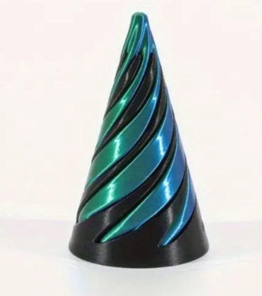 Temu fidget Blue/Green 3D Spiral Cone