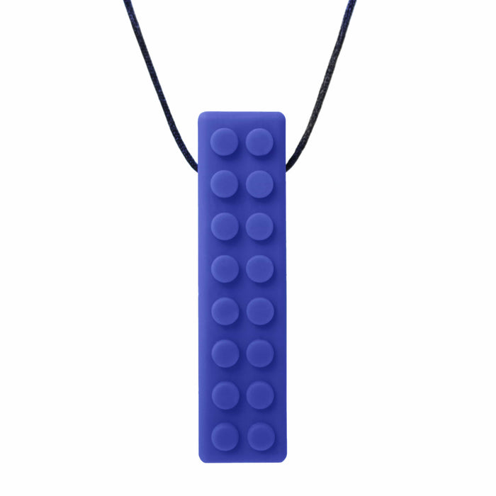 ARK Therapeutics Chew Dark Blue - Standard Ark's Brick Stick Textured Chew Necklace