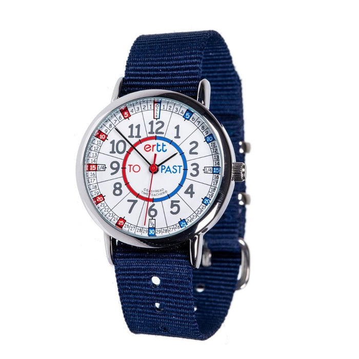 EasyRead Watch Red/Blue Face with Navy Strap EasyRead Watch - Waterproof